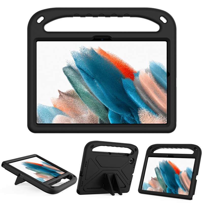 For Samsung Galaxy Tab A8 10.5 / X200 Handle EVA Shockproof Tablet Case with Holder(Red)