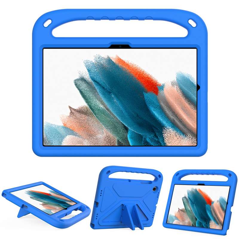 For Samsung Galaxy Tab A8 10.5 / X200 Handle EVA Shockproof Tablet Case with Holder(Red)