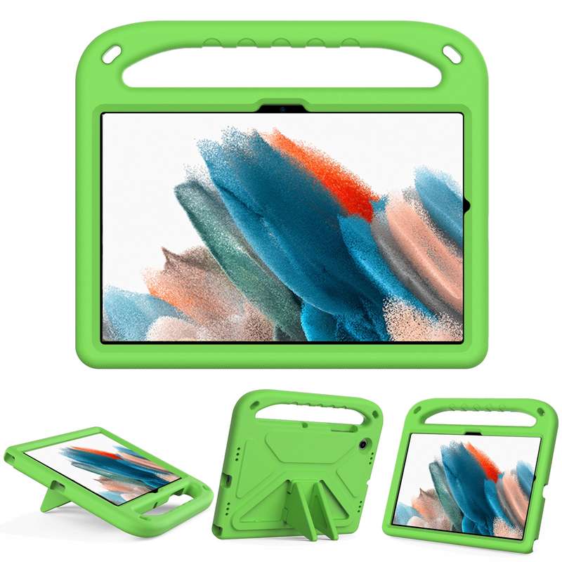For Samsung Galaxy Tab A8 10.5 / X200 Handle EVA Shockproof Tablet Case with Holder(Red)