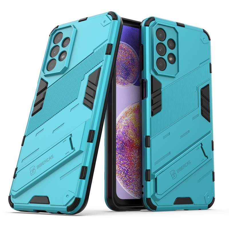 For Samsung Galaxy A23 Punk Armor 2 in 1 PC + TPU Shockproof Phone Case with Invisible Holder(Red)