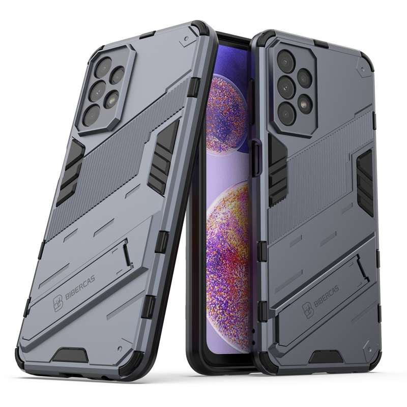 For Samsung Galaxy A23 Punk Armor 2 in 1 PC + TPU Shockproof Phone Case with Invisible Holder(Red)