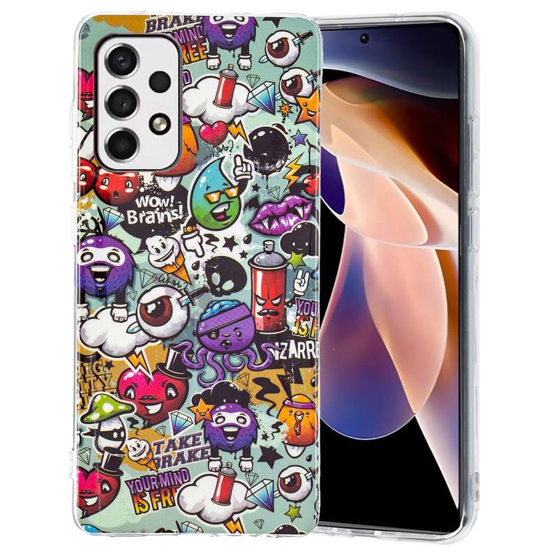 For Samsung Galaxy A53 5G Luminous TPU Protective Phone Case(Graffiti)