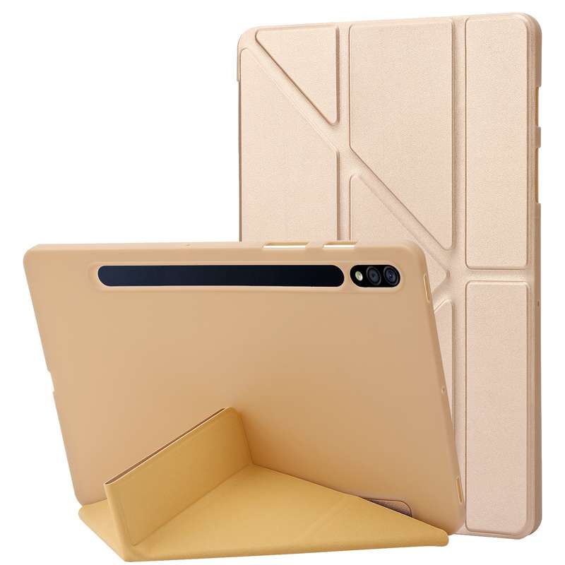 For Samsung Galaxy Tab S8+ / S7+ Deformation Silicone Leather Tablet Case(Dark Green)
