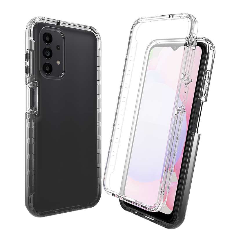 For Samsung Galaxy A13 4G Full Body Shockproof Clear Gradient Phone Case(Blue)