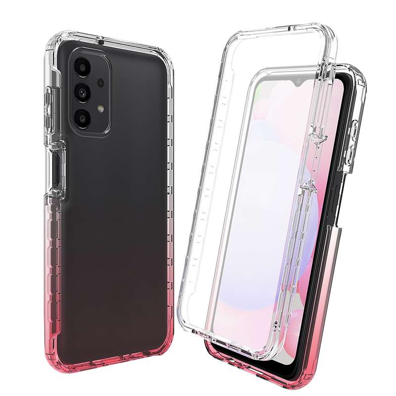 For Samsung Galaxy A13 4G Full Body Shockproof Clear Gradient Phone Case(Blue)