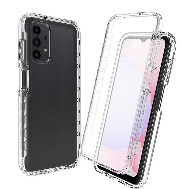 For Samsung Galaxy A13 4G Full Body Shockproof Clear Gradient Phone Case(Blue)
