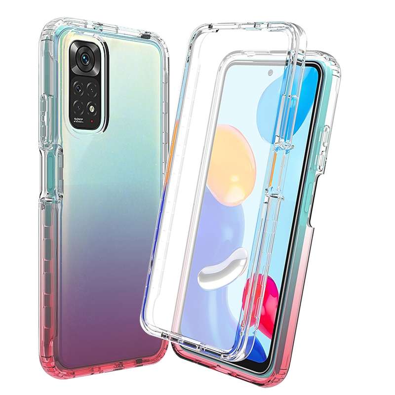 For Xiaomi Redmi Note 11 Pro Global Full Body Shockproof Clear Gradient Phone Case(Black)
