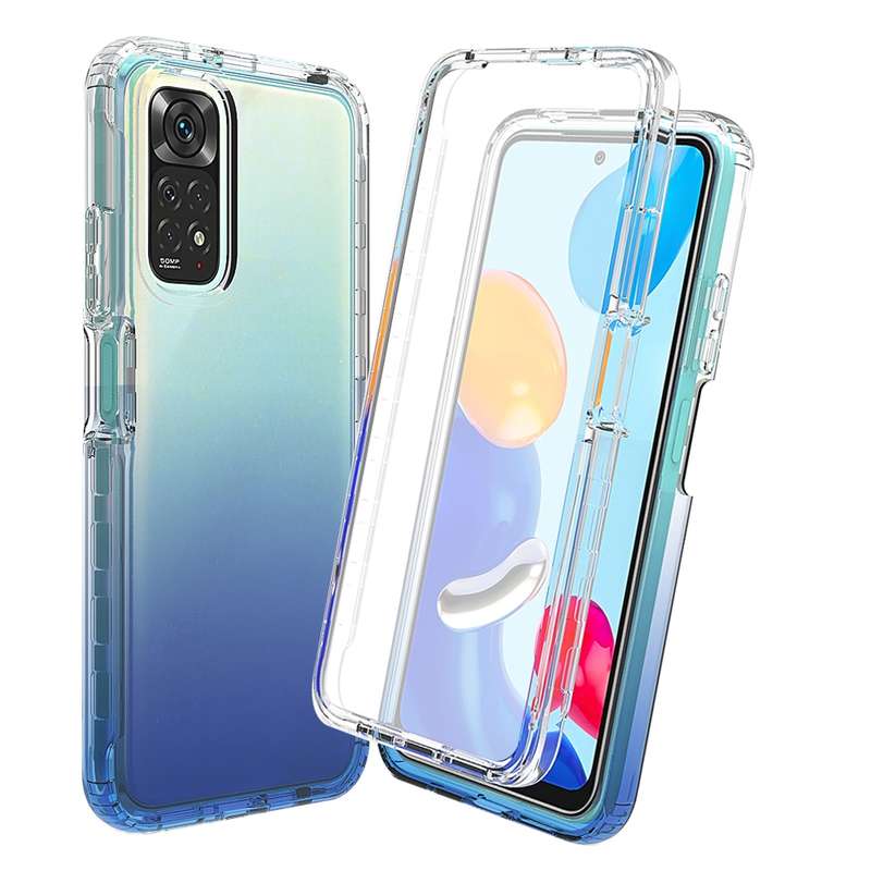 For Xiaomi Redmi Note 11 Pro Global Full Body Shockproof Clear Gradient Phone Case(Black)