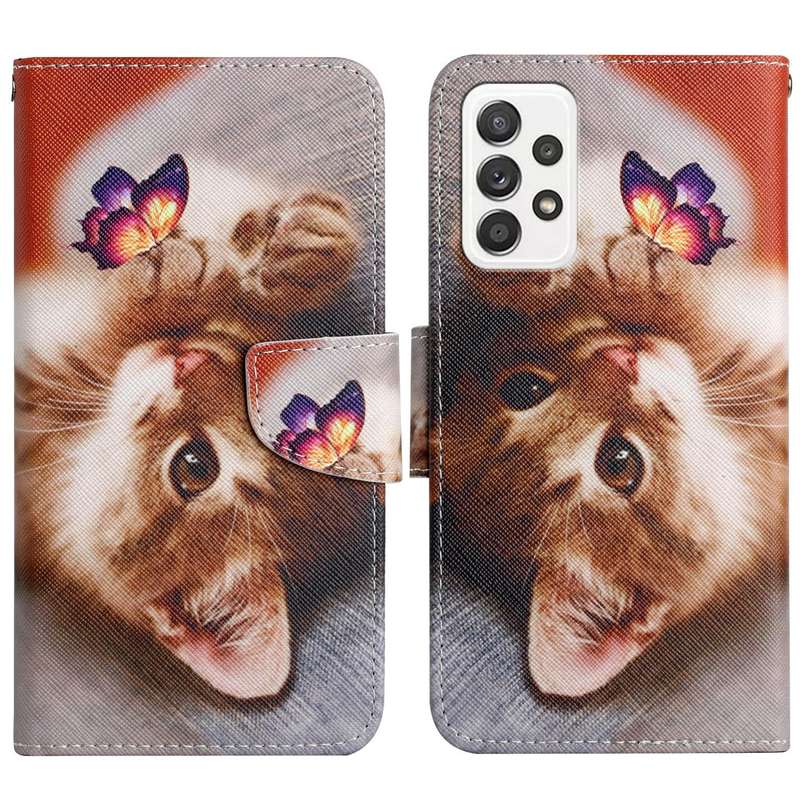 For Samsung Galaxy A53 5G Painted Pattern Horizontal Flip Leather Phone Case(Rhombus Kaleidoscope)