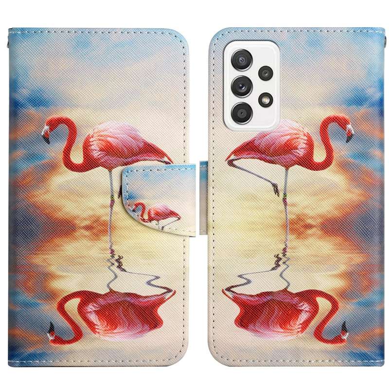For Samsung Galaxy A53 5G Painted Pattern Horizontal Flip Leather Phone Case(Rhombus Kaleidoscope)