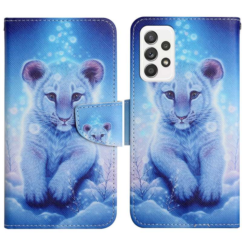 For Samsung Galaxy A53 5G Painted Pattern Horizontal Flip Leather Phone Case(Rhombus Kaleidoscope)