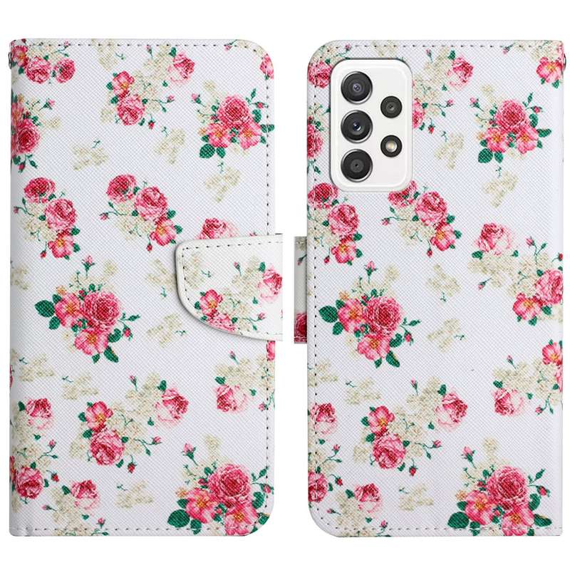 For Samsung Galaxy A53 5G Painted Pattern Horizontal Flip Leather Phone Case(Rhombus Kaleidoscope)
