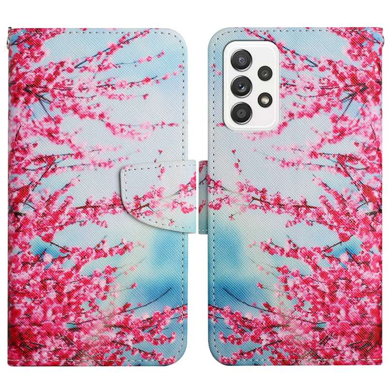 For Samsung Galaxy A53 5G Painted Pattern Horizontal Flip Leather Phone Case(Rhombus Kaleidoscope)