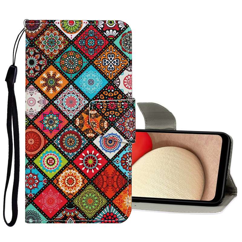 For Samsung Galaxy A33 5G Colored Drawing Pattern Flip Leather Case(Peony)
