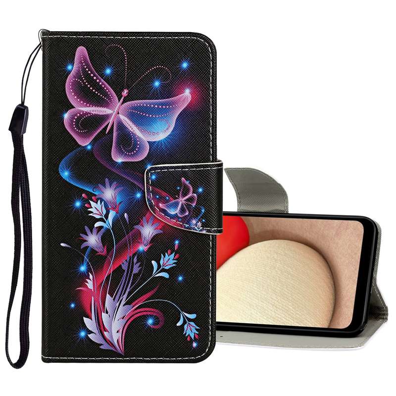 For Samsung Galaxy A33 5G Colored Drawing Pattern Flip Leather Case(Peony)
