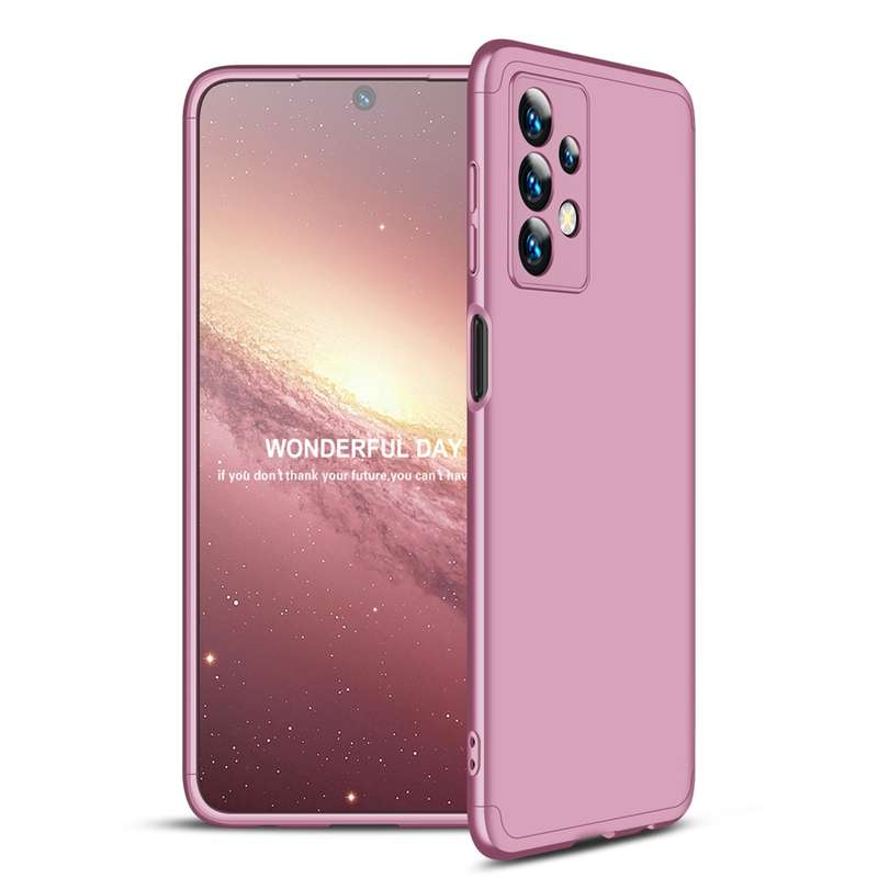 For Samsung Galaxy A23 GKK Three Stage Splicing Full Coverage PC Phone Case(Black Silver)