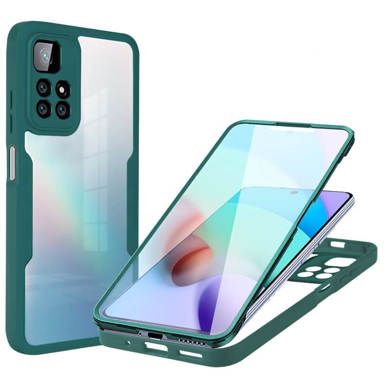 For Xiaomi Redmi 10 Acrylic + TPU 360 Degrees Full Coverage Phone Case(Green)