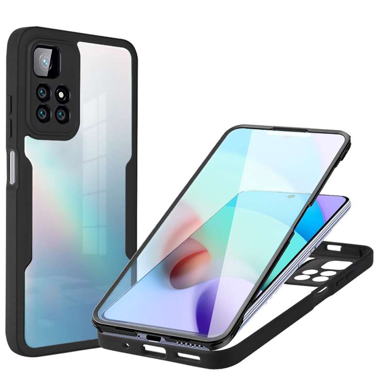 For Xiaomi Redmi Note 11 Acrylic + TPU 360 Degrees Full Coverage Phone Case(Black)