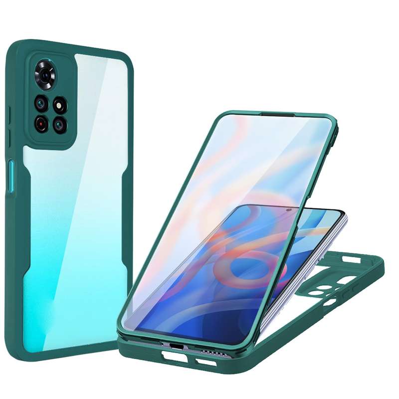 For Xiaomi Redmi Note 11 Acrylic + TPU 360 Degrees Full Coverage Phone Case(Black)