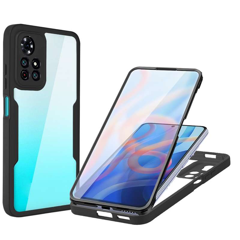 For Xiaomi Redmi Note 11 Acrylic + TPU 360 Degrees Full Coverage Phone Case(Black)