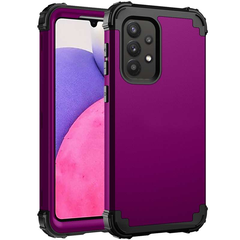 For Samsung Galaxy A33 5G PC + Silicone Phone Case(Rose Gold)