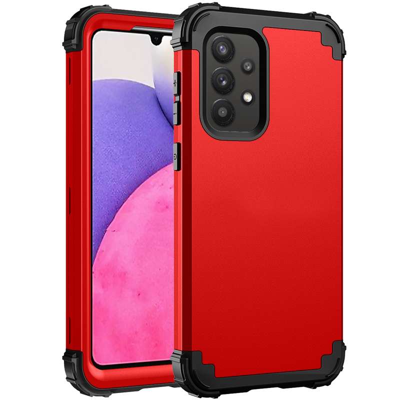 For Samsung Galaxy A33 5G PC + Silicone Phone Case(Rose Gold)