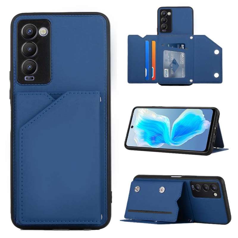 For Tecno Camon 17 Pro Skin Feel PU + TPU + PC Phone Case(Brown)