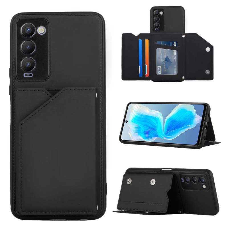 For Tecno Camon 17 Pro Skin Feel PU + TPU + PC Phone Case(Brown)