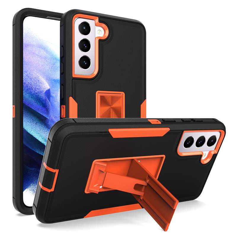 For Samsung Galaxy S21 FE 5G Magnetic Holder Phone Case(Black)