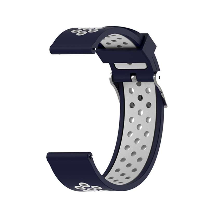 For Garmin Forerunner 245 Two-tone Strap(White + Red)