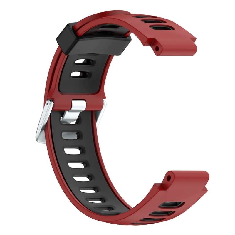 For Garmin Forerunner 735 XT Two-tone Silicone Watch Band(Duck + Blue)