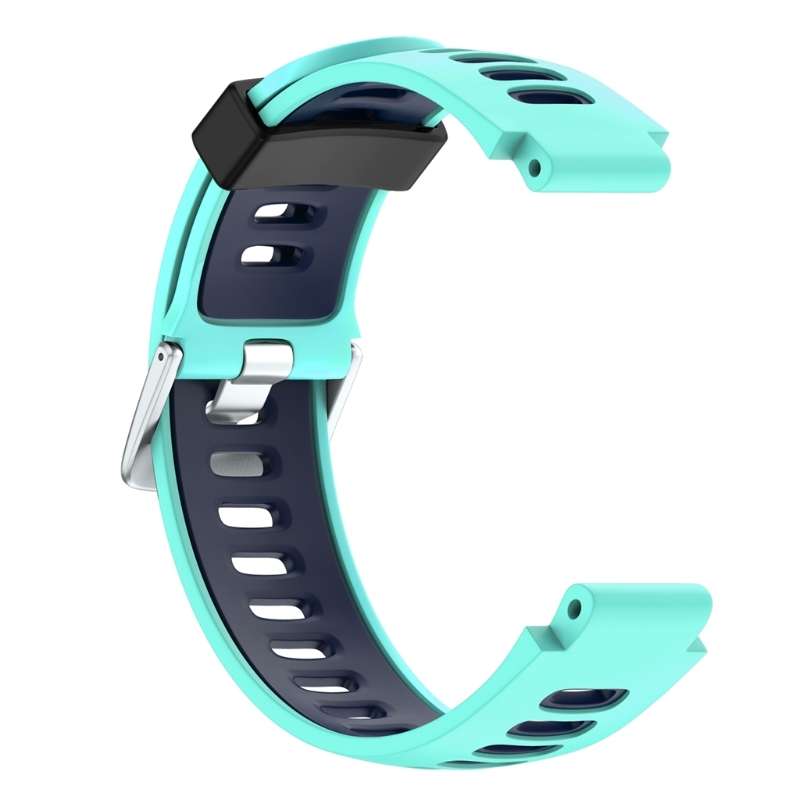 For Garmin Forerunner 735 XT Two-tone Silicone Watch Band(Black + Grey)