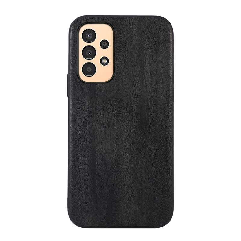 For Samsung Galaxy A13 4G Yellow Cow Texture PU Phone Case(Coffee)