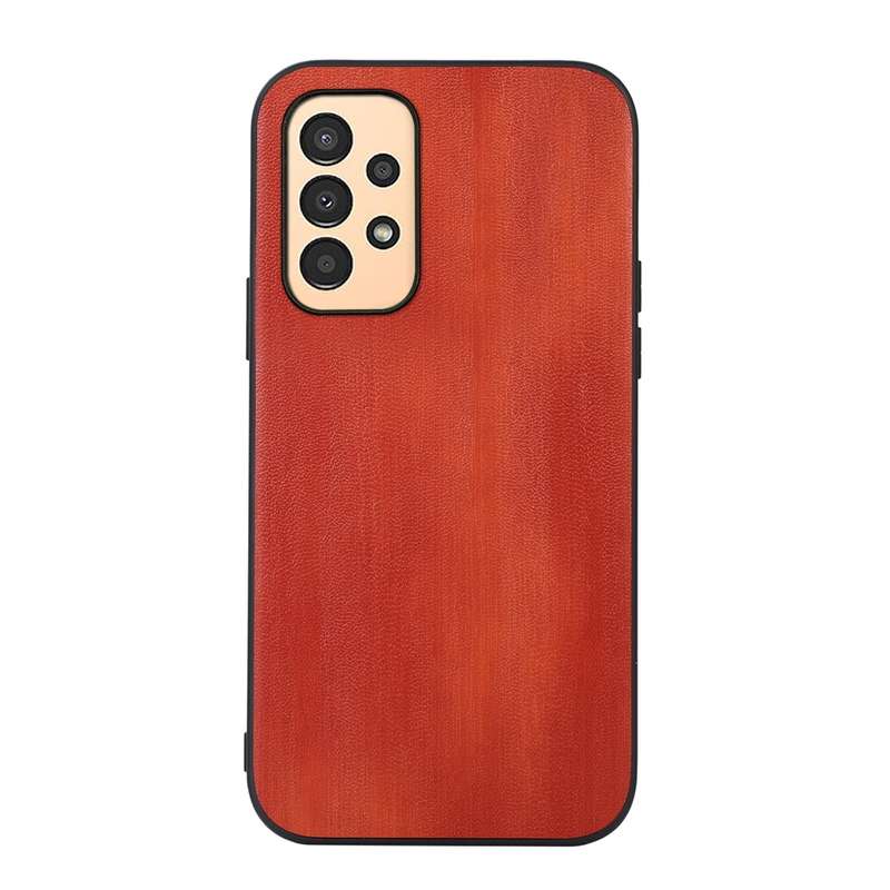 For Samsung Galaxy A13 4G Yellow Cow Texture PU Phone Case(Coffee)