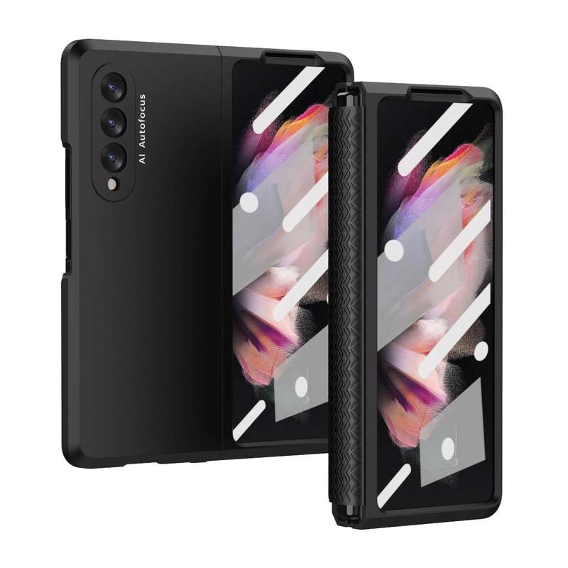 For Samsung Galaxy A73 5G Solid Color PC + TPU Protective Case with Holder & Card Slots(Rose Gold)