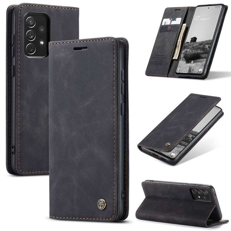 For Samsung Galaxy A73 5G CaseMe 013 Multifunctional Horizontal Flip Leather Phone Case(Coffee)