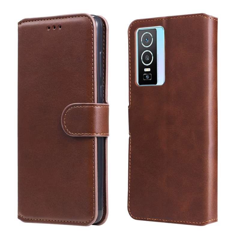 For vivo Y76s / Y76 5G Classic Calf Texture Flip Leather Case(Black)