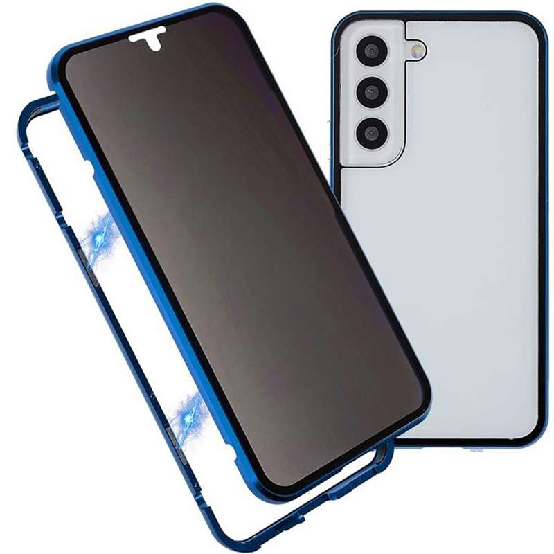 For Samsung Galaxy S21+ 5G Anti-peeping Magnetic Double-sided Tempered Glass Phone Case(Green)