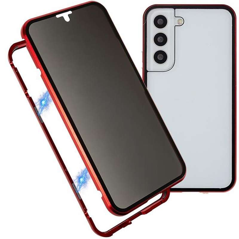 For Samsung Galaxy S21+ 5G Anti-peeping Magnetic Double-sided Tempered Glass Phone Case(Green)