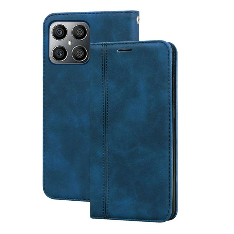 For Samsung Galaxy A33 5G Multifunctional Frosted Zipper Wallet Leather Phone Case(Blue)