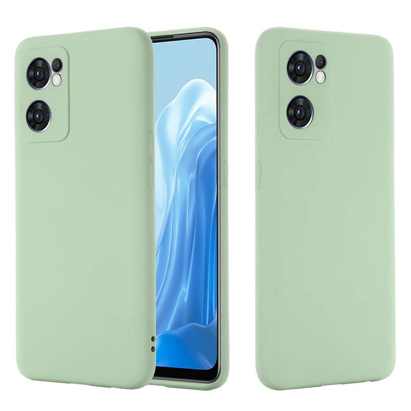 For OnePlus Nord CE 2 5G Pure Color Liquid Silicone Shockproof Full Coverage Phone Case(Green)