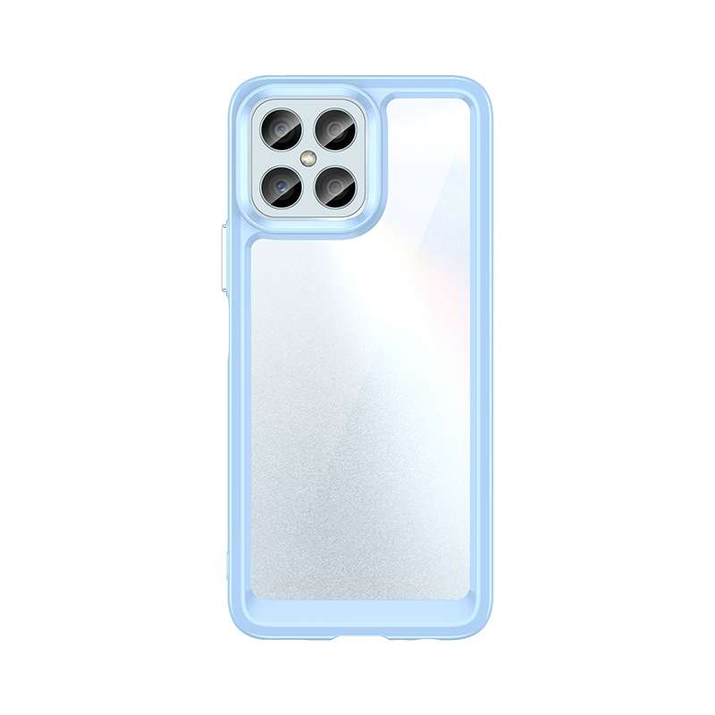For Honor X8 Colorful Series Acrylic + TPU Phone Case(Black)