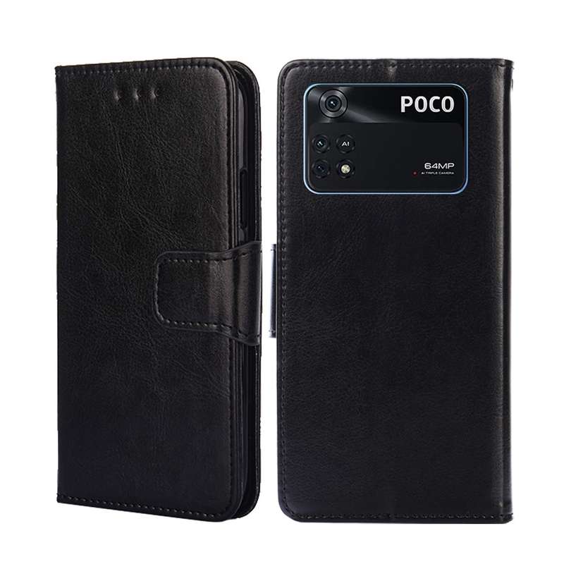 For Xiaomi Poco M4 Pro Crystal Texture Leather Phone Case(Brown)