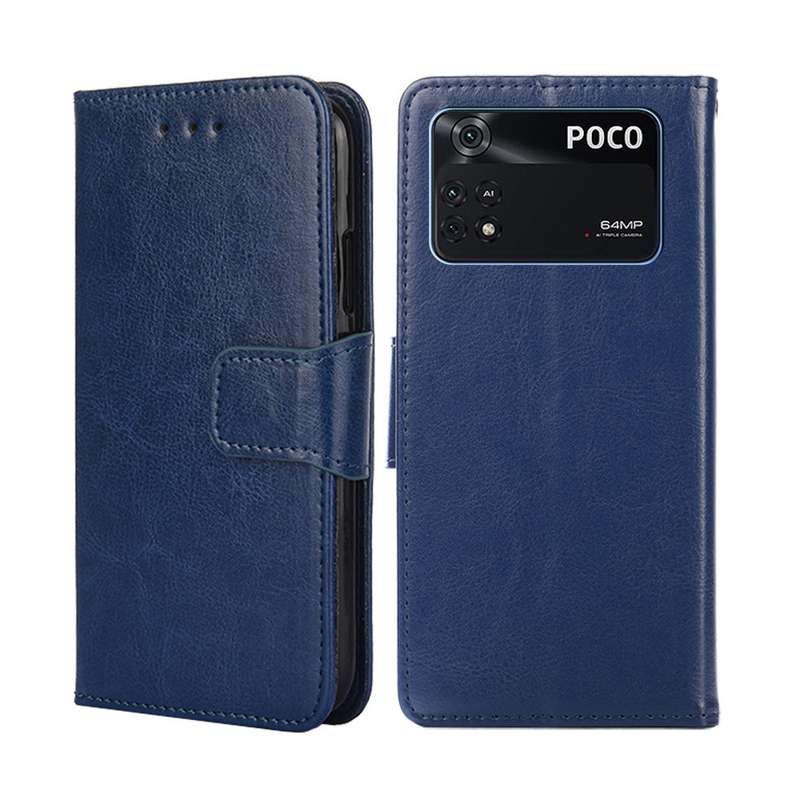 For Xiaomi Poco M4 Pro Crystal Texture Leather Phone Case(Brown)