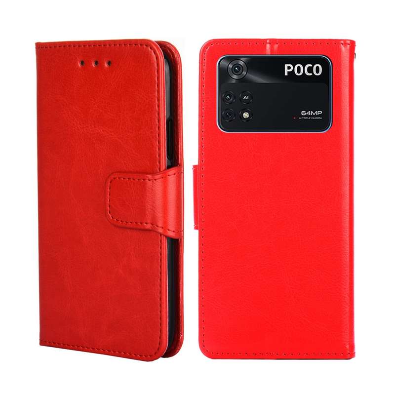 For Xiaomi Poco M4 Pro Crystal Texture Leather Phone Case(Brown)