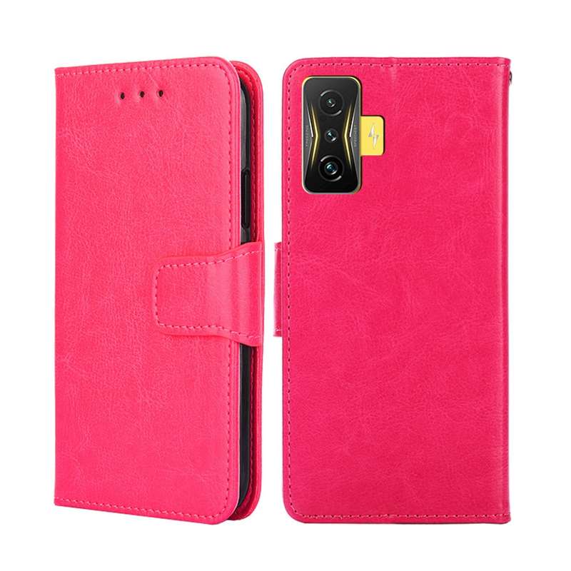 For Xiaomi Redmi K50 Gaming Crystal Texture Leather Phone Case(Brown)