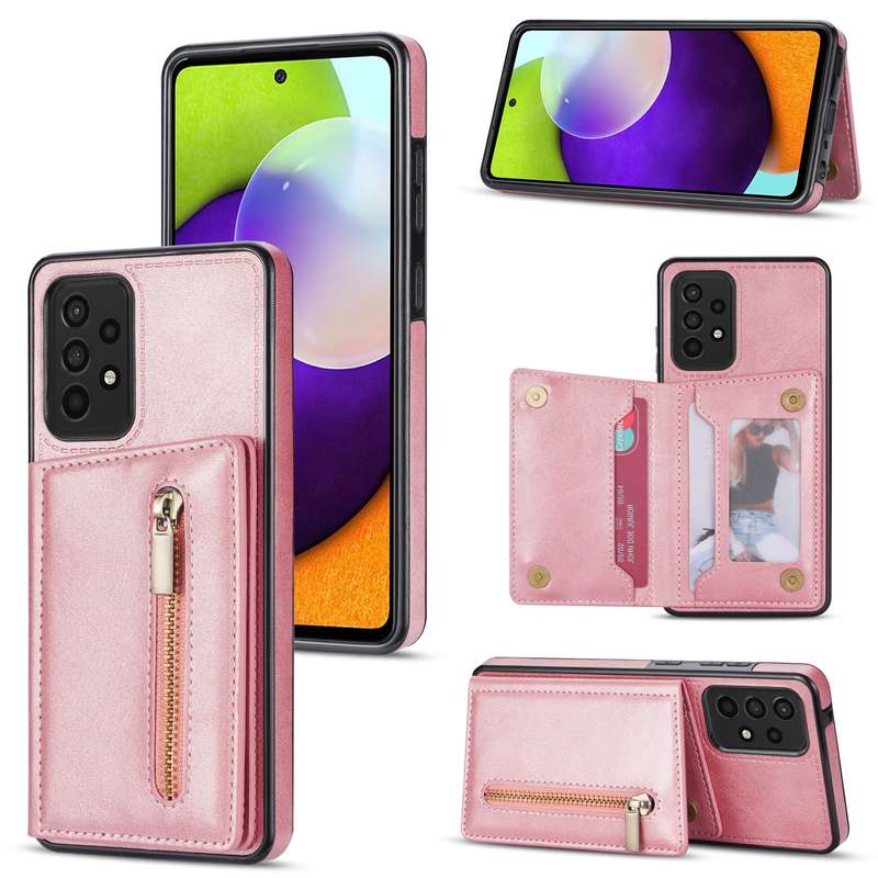 For Samsung Galaxy Z Flip3 5G GKK Integrated Plating + Leather Flip Phone Case(Burning Orange)
