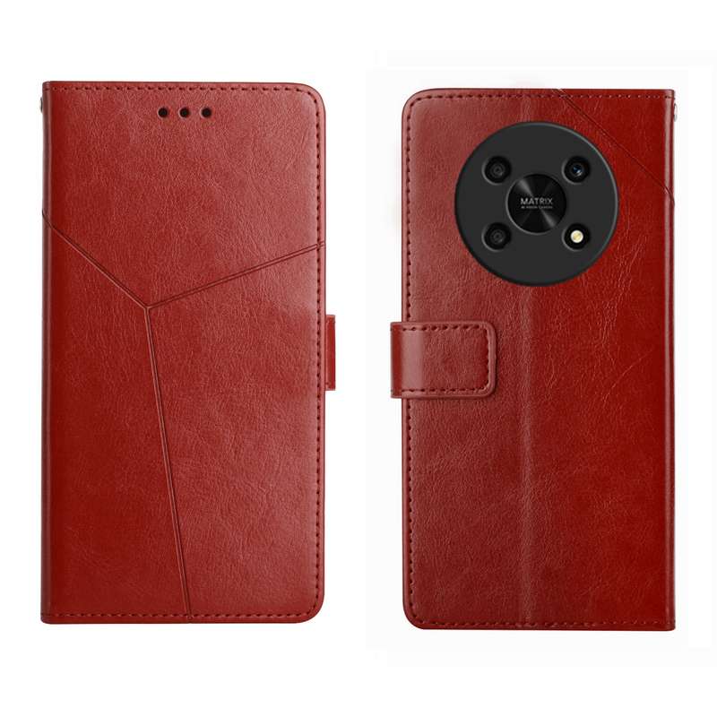 For Honor Magic4 Lite 5G Y Stitching Horizontal Flip Leather Phone Case(Rose Gold)