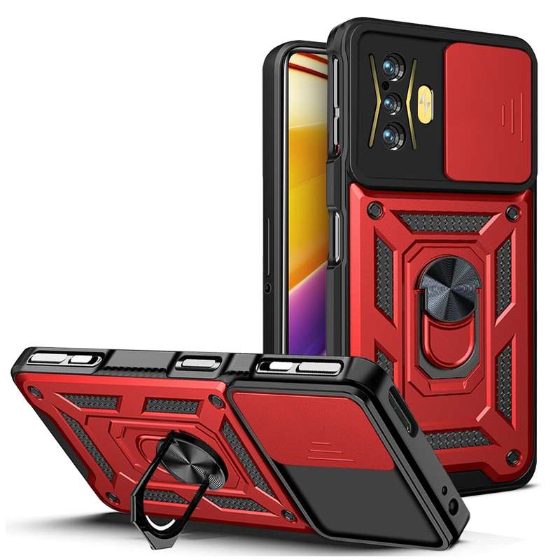 For Xiaomi Poco F4 GT / Redmi K50 Gaming Sliding Camera Cover Design TPU+PC Phone Case(Black)
