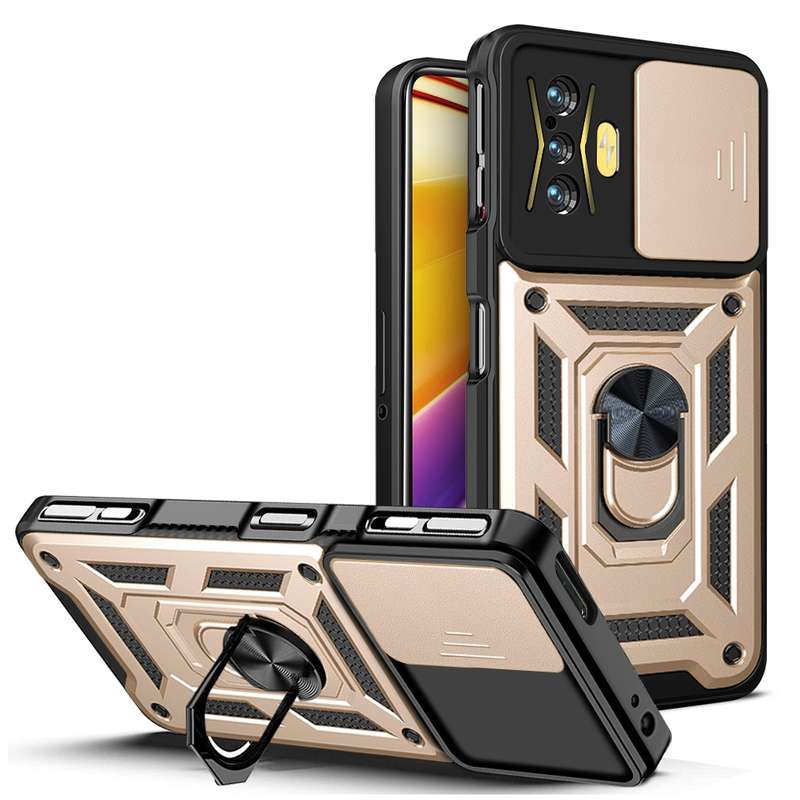 For Xiaomi Poco F4 GT / Redmi K50 Gaming Sliding Camera Cover Design TPU+PC Phone Case(Black)